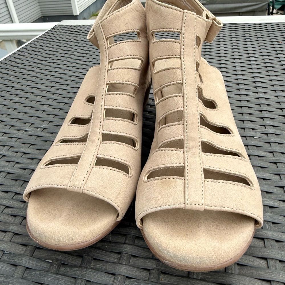 Clarks Tan Gladiator Sandals